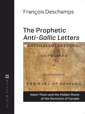 cover image of The Prophetic Anti-Gallic Letters
